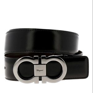 AUTHENTIC silver Ferragamo belt